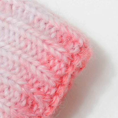 Gradient Knit Hat with Pompom - Plush Fashion Shop #