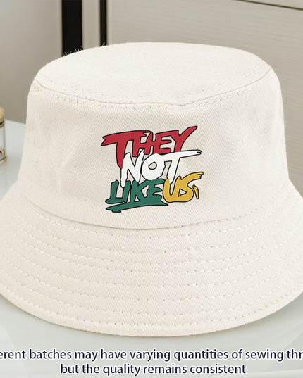 They Not Like Us" Printed Bucket Hat –