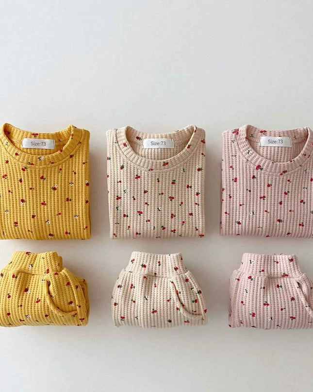 Infant & Kids Waffle Sweatshirt Casual Set