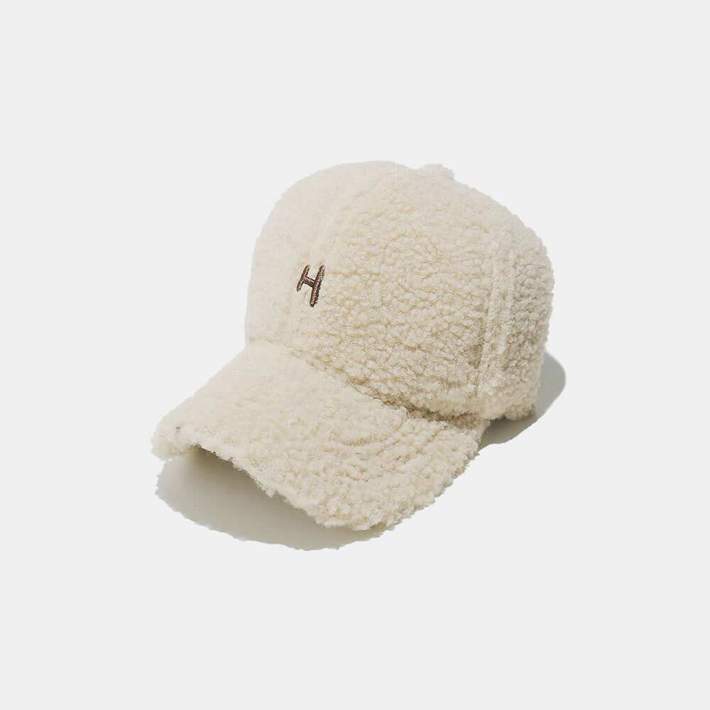 Sherpa Letter H Embroidered Cap - Plush Fashion Shop #