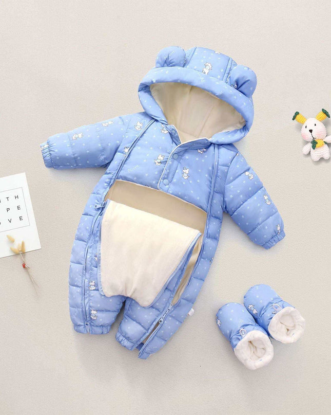 Boys' And Girls' Padded And Thickened Thermal Onesie - Plush Fashion Shop #