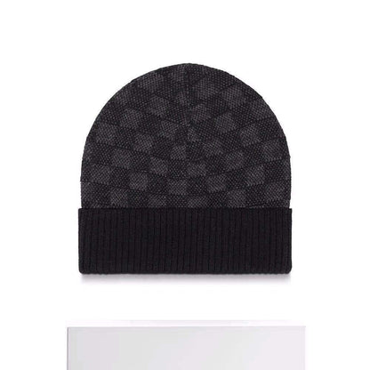 Chessboard Plaid Knitted Hat For Women - Plush Fashion Shop #