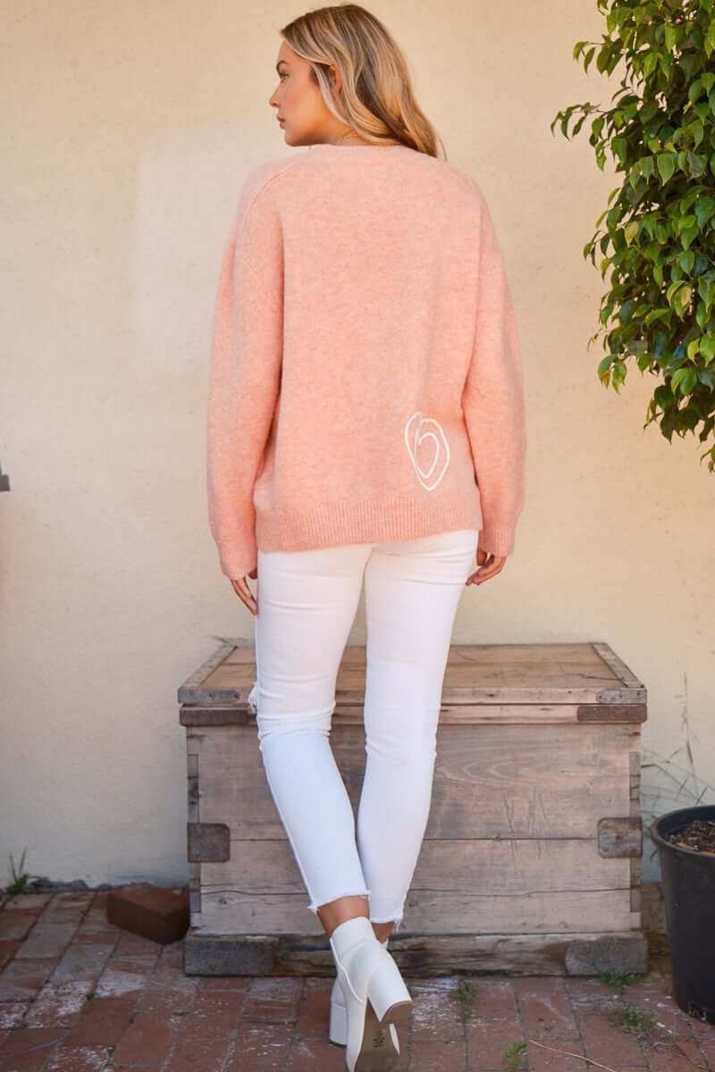 The WIFEY & Heart Round Neck Sweater - Plush Fashion Shop #