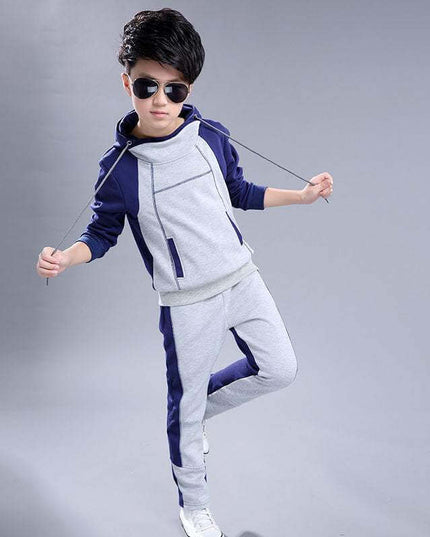 Fashion Boys' Sports Sweater Children's Western Style Two Piece Set - Plush Fashion Shop #