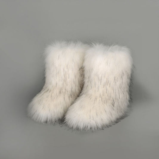 Thermal Fuzzy Platform Boots - Plush Fashion Shop #