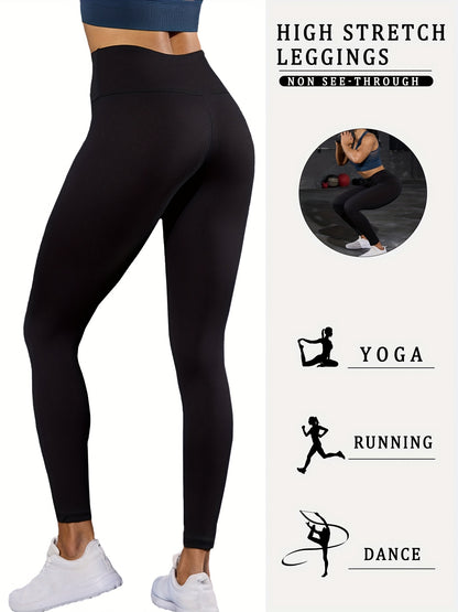 5 Pack Super Soft High Waisted Tummy Control No See Through Workout Yoga Pants For Women - Plush Fashion Shop