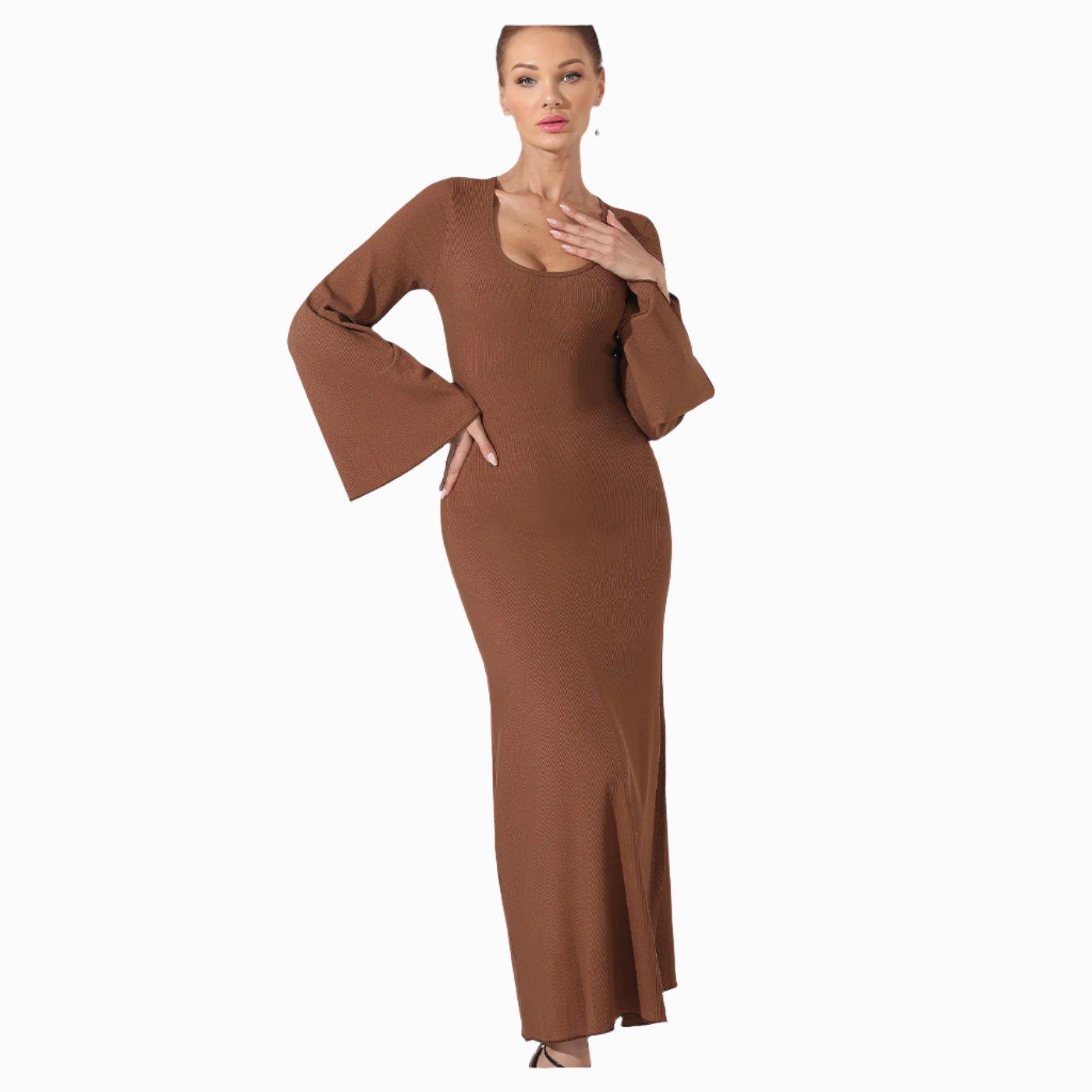 Women's Fashion Simple Solid Color Dress - Plush Fashion Shop #