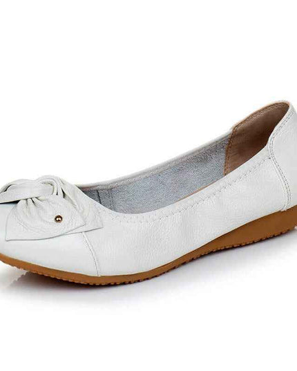 Leather Low-cut Comfortable Soft Soled Flats Shoes