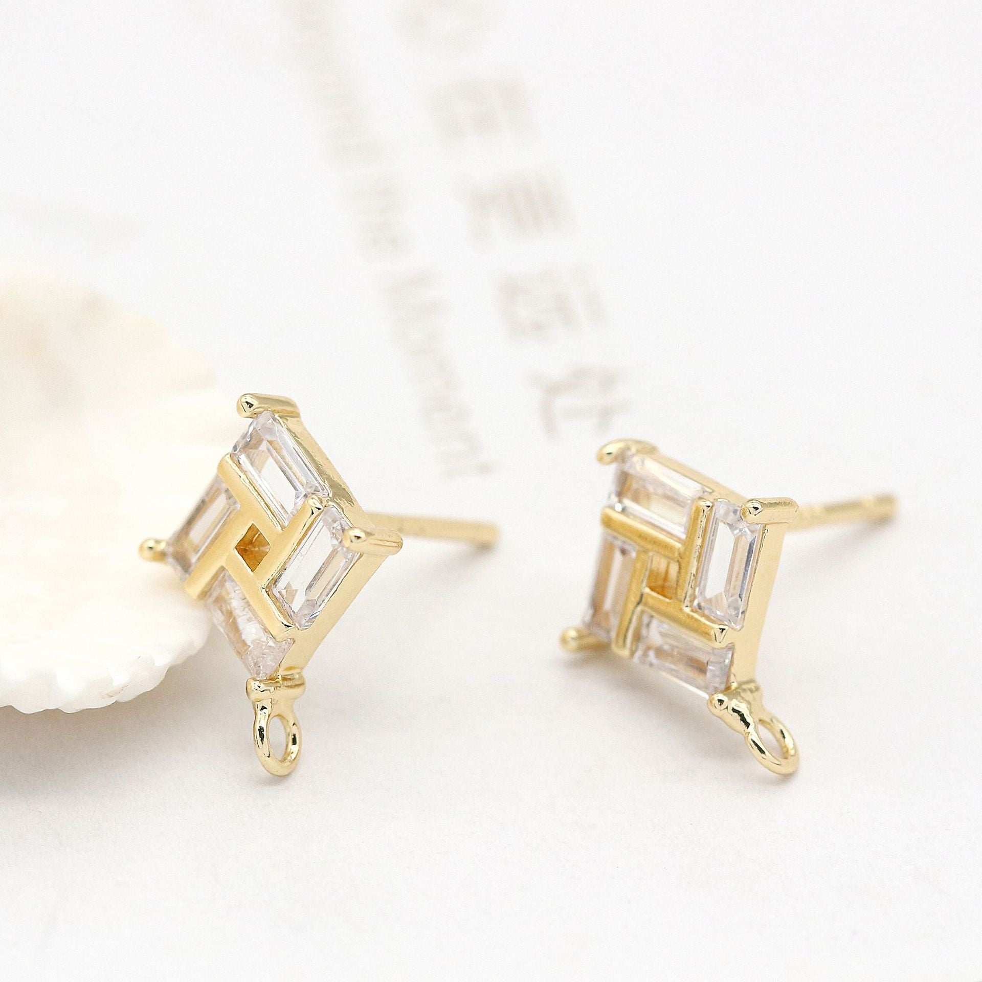 Stone Plated 14K Real Gold EarringsExperience the luxurious beauty of our Stone Plated 14K Real Gold Earrings. The mirror polishing technology and hand-polished 925 silver needle ensure excellent shinearingsPlush Fashions ShopPlush Fashion Shop