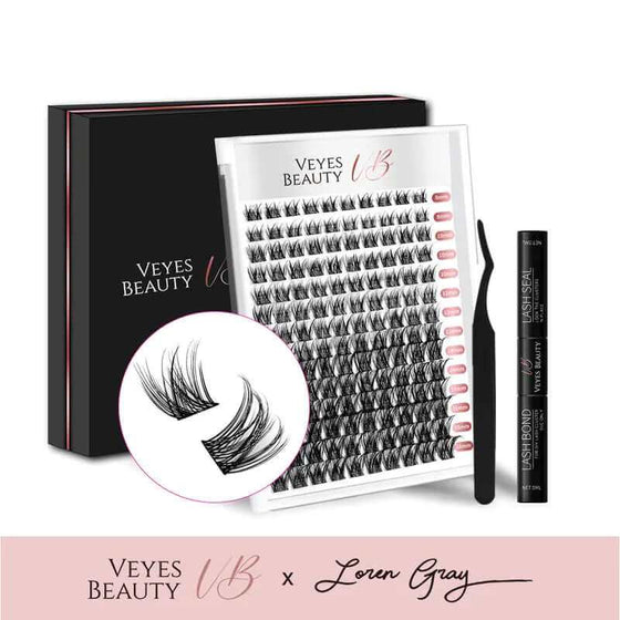 Veyesbeauty Clusters ONE MORE+ DIY Lash, 7D 20D Cluster Lashes, Eyelashes Makeup Set with Bottom Lash Option.