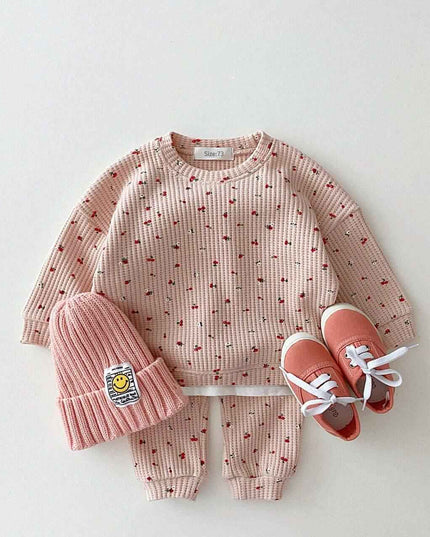 Infant & Kids Waffle Sweatshirt Casual Set