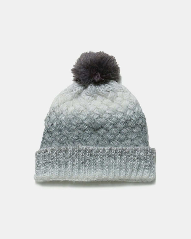 Gradient Knit Hat with Pompom - Plush Fashion Shop #