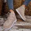 Lace-Up Round Toe Flat SneakersStep into comfort and style with these Lace-Up Round Toe Flat Sneakers. Made with high-quality elastomer and polyester, these imported flats provide a perfect fit foBootPlush Fashion ShopPlush Fashion ShopRound Toe Flat Sneakers