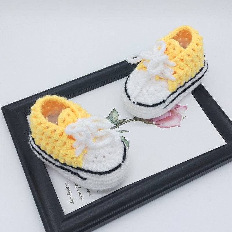 Hand-knitted Baby Bootees