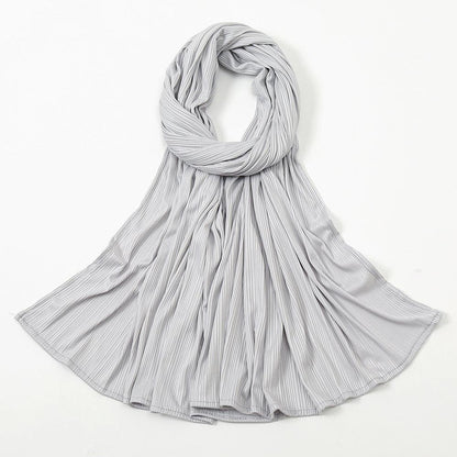 Women's Knitted Cotton Striped Solid Color ScarfElevate your style with our Women's Knitted Thread Cotton Scarf! Made from premium cotton, it comes in various solid colors, adding sophistication to any outfit. LigScarfPlush Fashions ShopPlush Fashion ShopKnitted Cotton Striped Solid Color Scarf