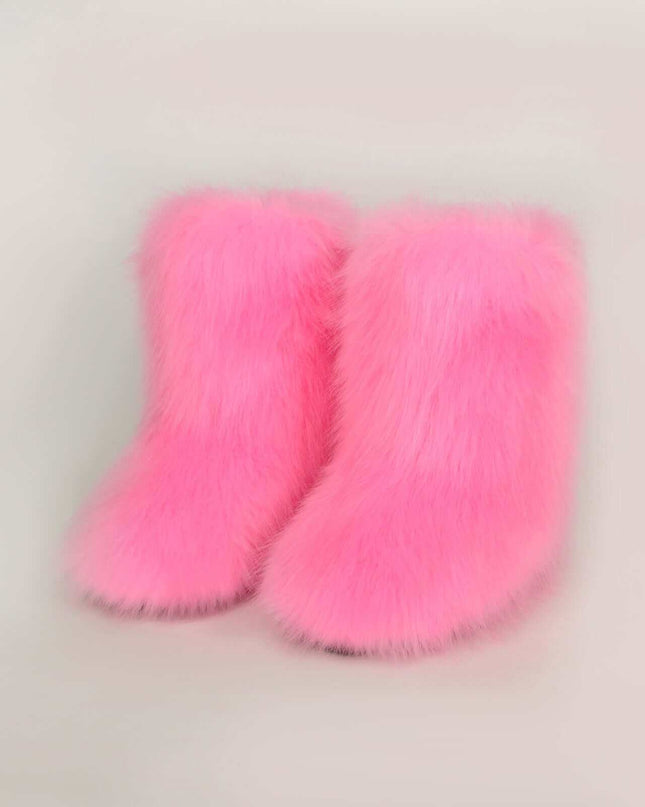 Thermal Fuzzy Platform Boots - Plush Fashion Shop #