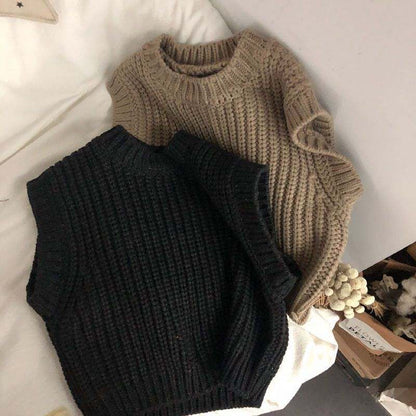 Children's Thick Stripe Pullover Sweater For Boys And GirlsWarm up your child's wardrobe with our Children's Wool Vest Pullover Sweater! Made with soft and standard wool, this trendy Korean-style pullover is perfect for spribaby sweatersPlush Fashions ShopPlush Fashion Shop