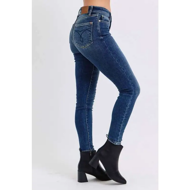 Judy Blue Blue Denim Skinny Jeans for stylish comfort at your favorite plush fashion shop