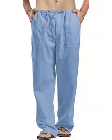 Light blue drawstring straight leg pants from Plush Fashion Shop for stylish comfort