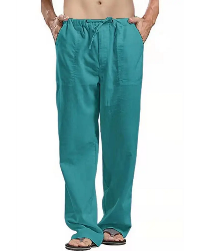 Teal drawstring straight leg pants from Plush Fashion Shop for stylish comfort