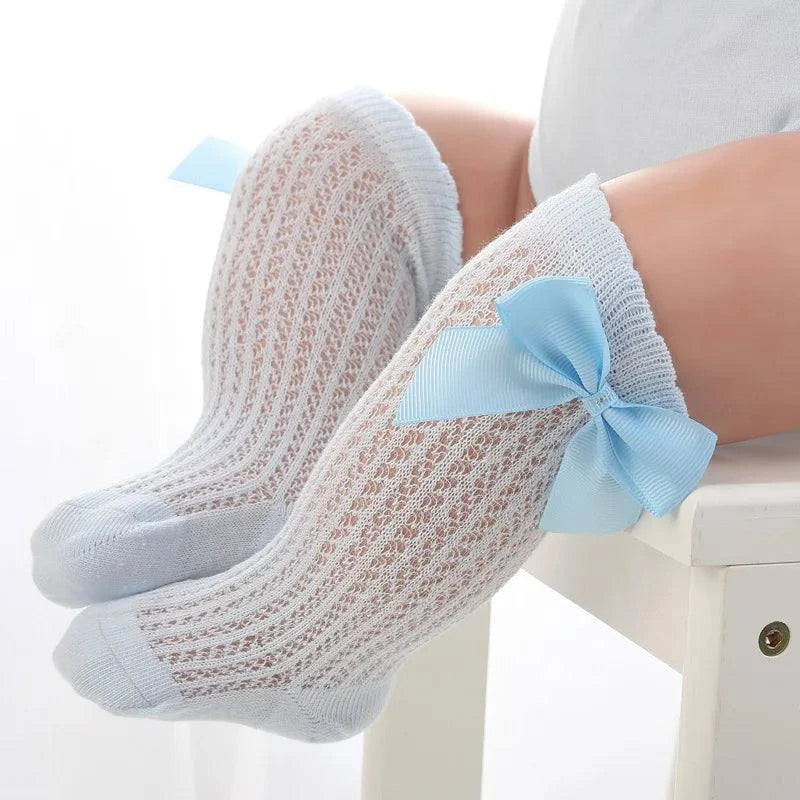 Baby Girls Long Bow Sock - Plush Fashions Shop 