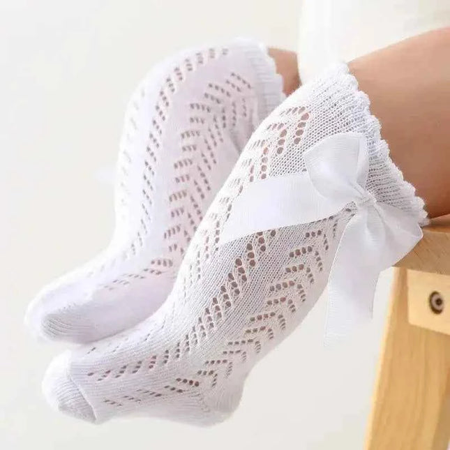 Baby Girls Long Bow Sock - Plush Fashion Shop #