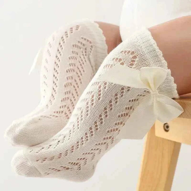 Baby Girls Long Bow Sock - Plush Fashion Shop #