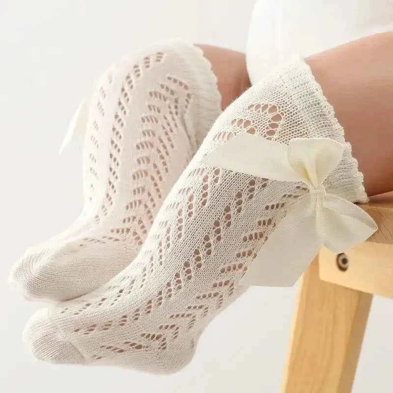 Baby Girls Long Bow Sock