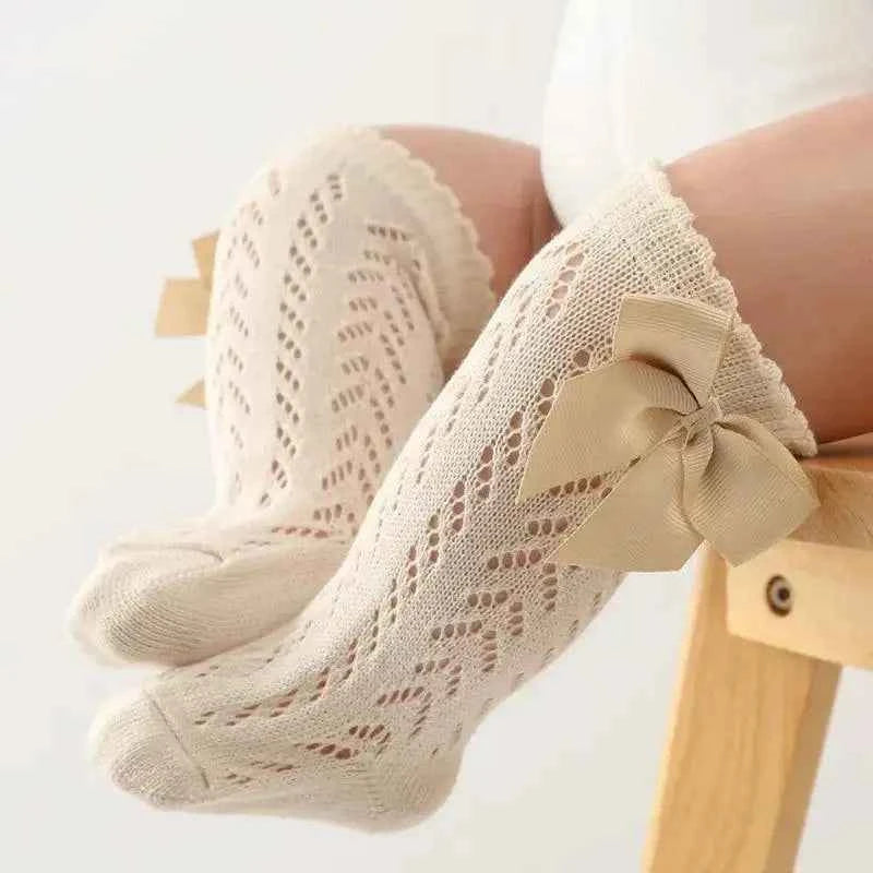 Baby Girls Long Bow Sock