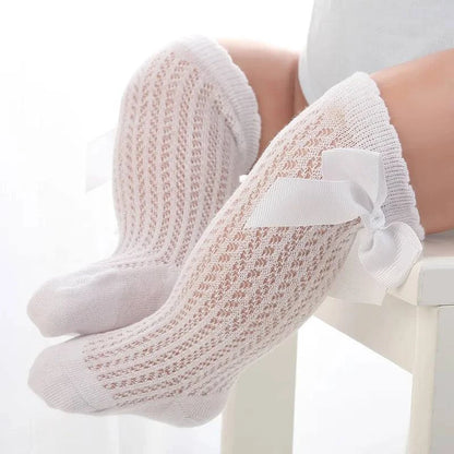 Baby Girls Long Bow Sock