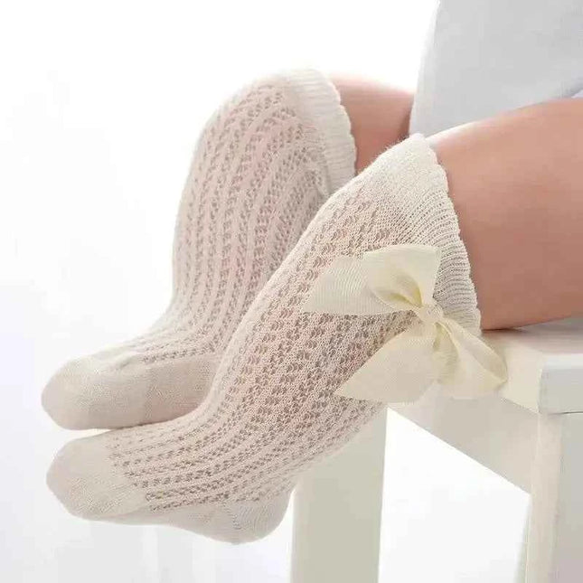 Baby Girls Long Bow Sock - Plush Fashion Shop #