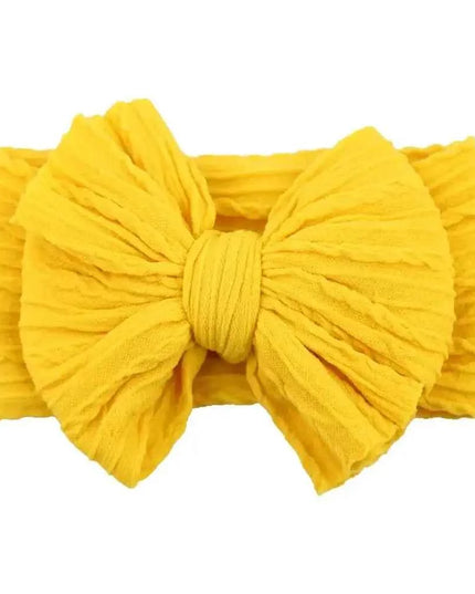 Newborn Solid Cable Baby Bow Headband for Child