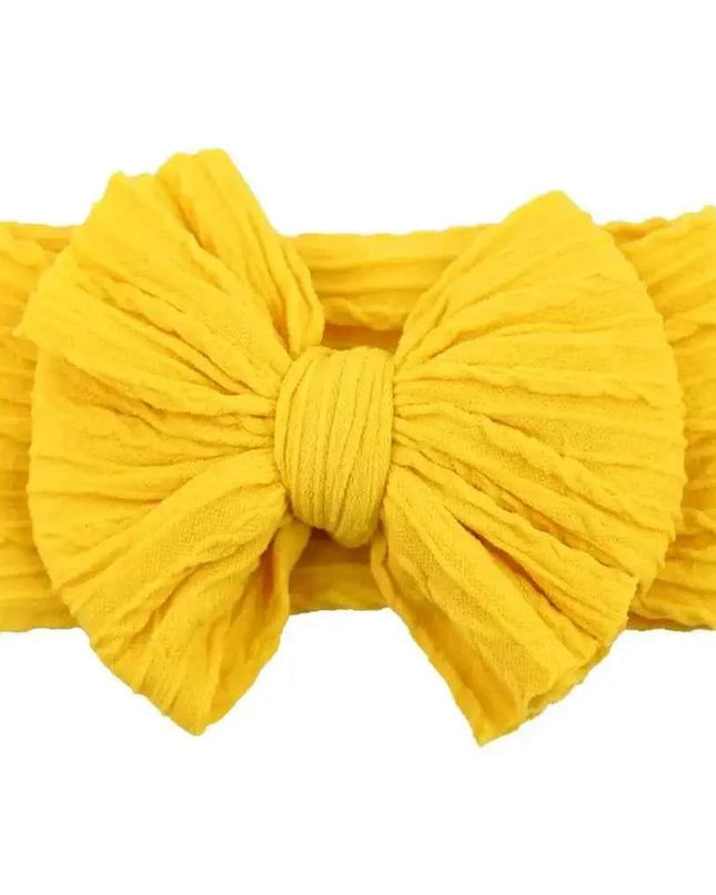 Newborn Solid Cable Baby Bow Headband for Child - Plush Fashion Shop #