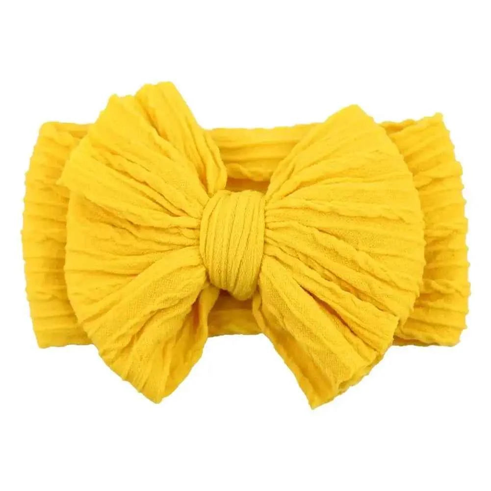 Newborn Solid Cable Baby Bow Headband for Child