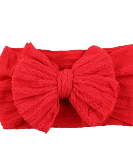 Newborn Solid Cable Baby Bow Headband for Child