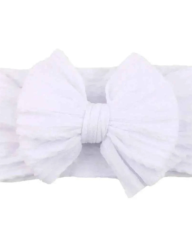 Newborn Solid Cable Baby Bow Headband for Child - Plush Fashion Shop #