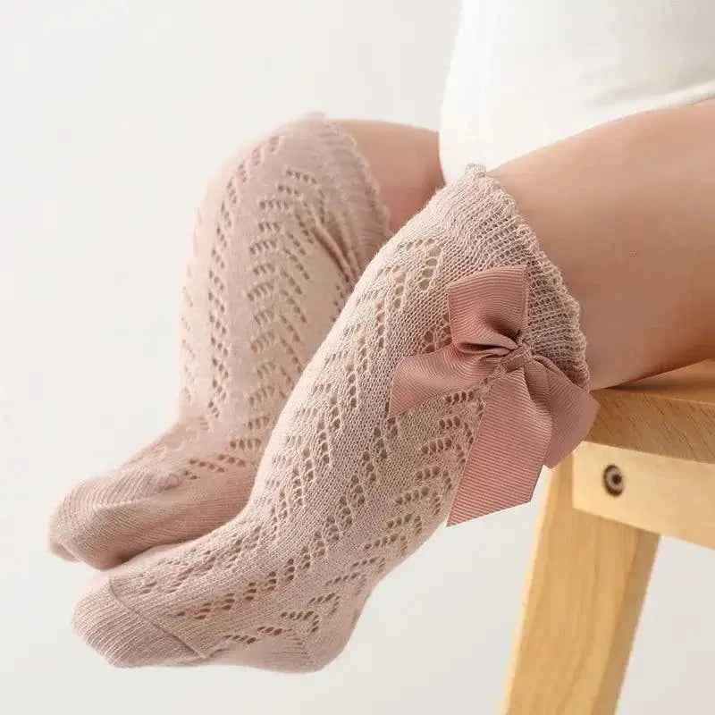 Baby Girls Long Bow Sock