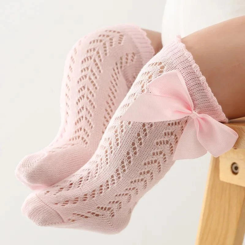 Baby Girls Long Bow Sock