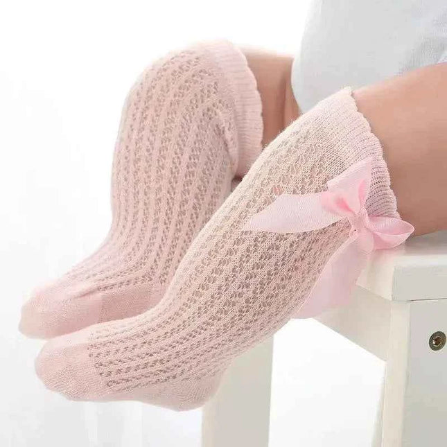 Baby Girls Long Bow Sock - Plush Fashion Shop #