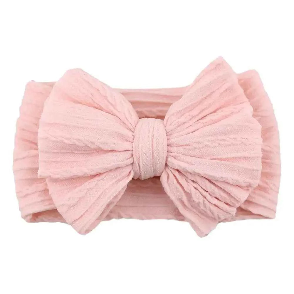 Newborn Solid Cable Baby Bow Headband for Child