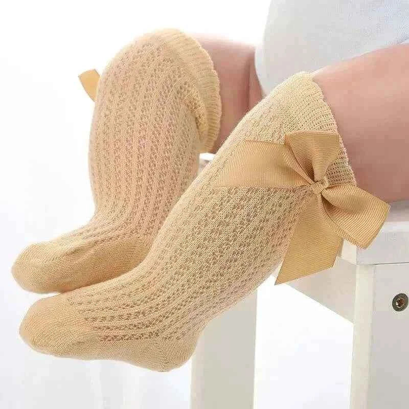 Baby Girls Long Bow Sock