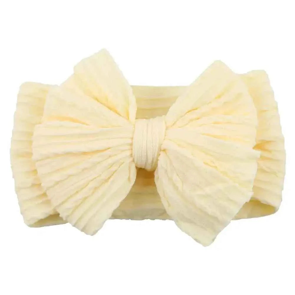 Newborn Solid Cable Baby Bow Headband for Child