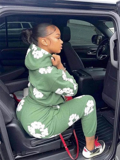 Women's Two Piece Hoodies Fashion Long Sleeve Elastic Waist SetsEnhance your style with our Women's Hoodie and Pants Set! Perfect for any occasion, this fashionable duo elevates your look with its long sleeve hoodie and elastic wSweatsuitPlush Fashions Shop Plush Fashion Shop